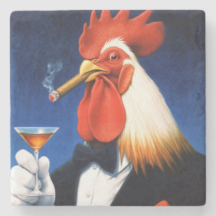 Der Dapper Rooster Lustiger Herrenclub Steinuntersetzer
