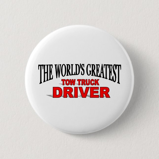 Der Das Schleppseil-LKW-Fahrer der Welt bestste Button (Vorderseite)