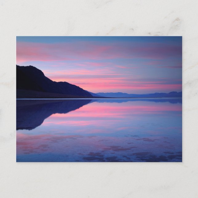 Der Death Valley National Park. Badwater im Morgen Postkarte (Vorderseite)