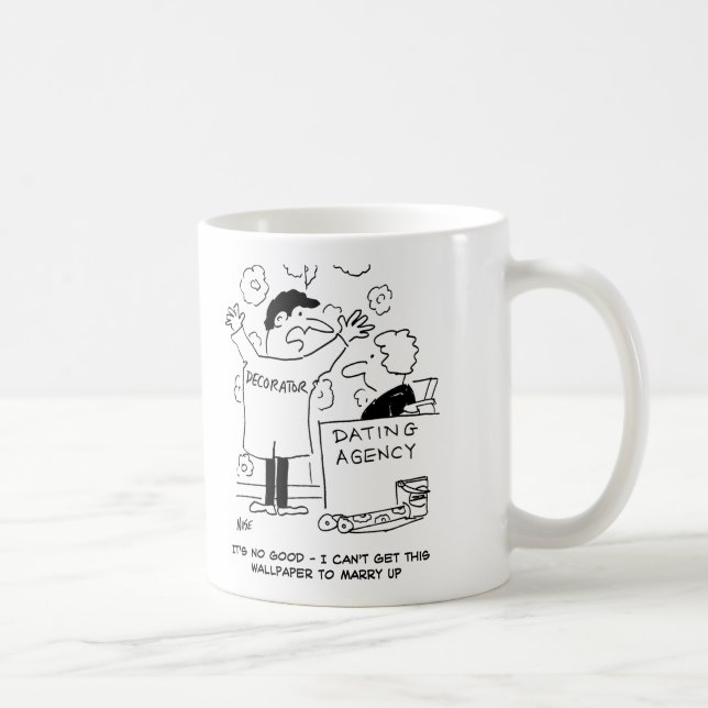 Der Dekorator kann keine Tapete zum Heiraten bekom Kaffeetasse (Rechts)