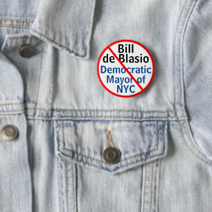 Der demokratische Bürgermeister von Blasio New Yor Button