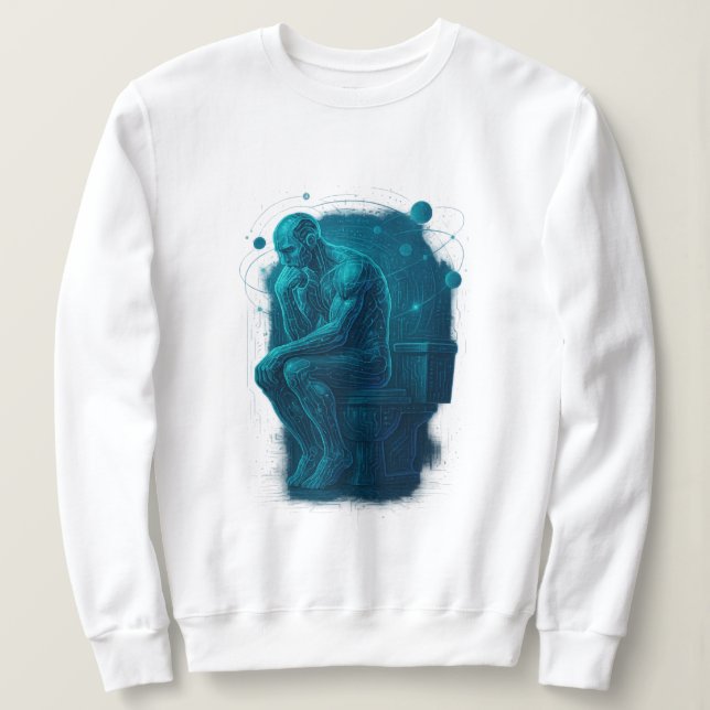 Der Denker auf dem Thron Sweatshirt (Design vorne)