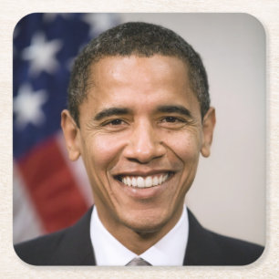 Der designierte US-Präsident Barack Obama Rechteckiger Pappuntersetzer