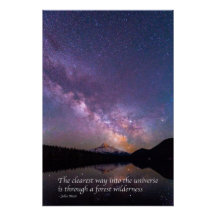 "Der deutlichste Weg ins Universum" J Muir zitiere