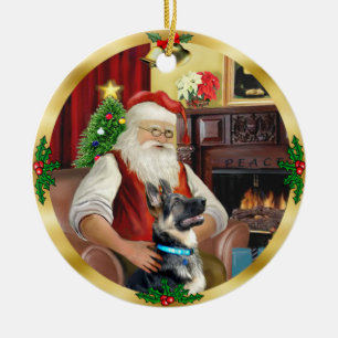 Der deutsche Hirte des Weihnachtsmanns #15 Keramik Ornament