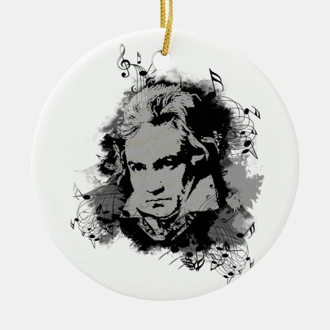 Der deutsche Komponist Beethoven Klassik Keramik Ornament (Vorne)