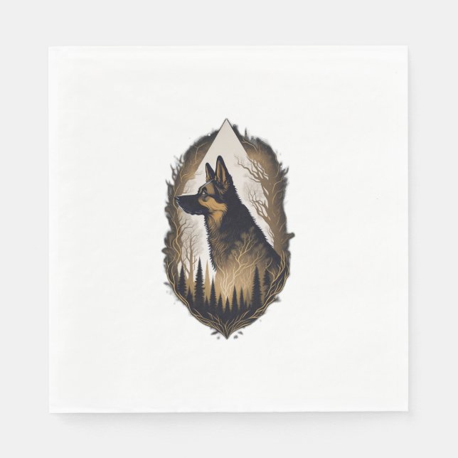 Der Deutsche Schäferhund 003 Serviette (Vorderseite)