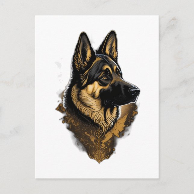 Der Deutsche Schäferhund 004  Postkarte (Vorderseite)