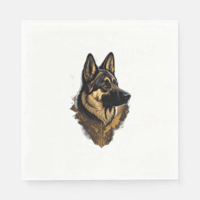 Der Deutsche Schäferhund 004  Serviette (Vorderseite)