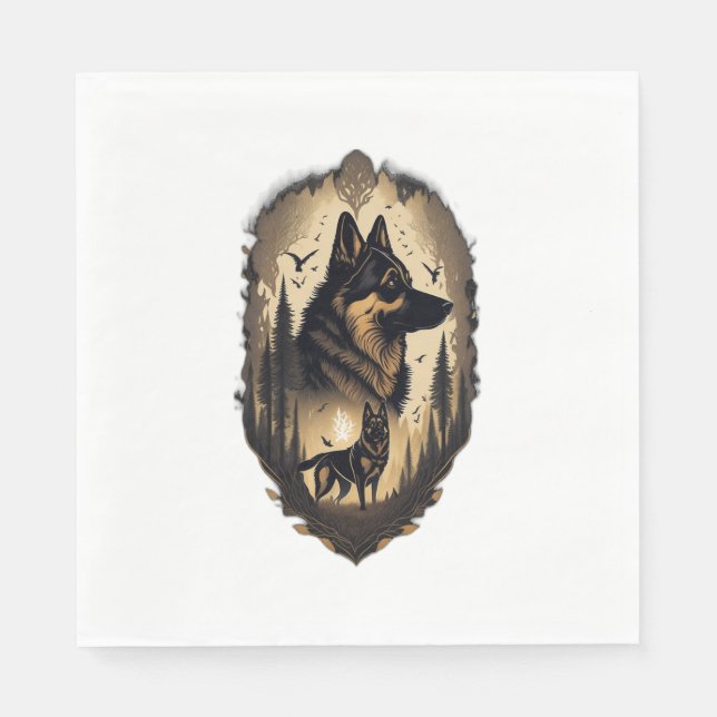 Der Deutsche Schäferhund 005  Serviette (Vorderseite)