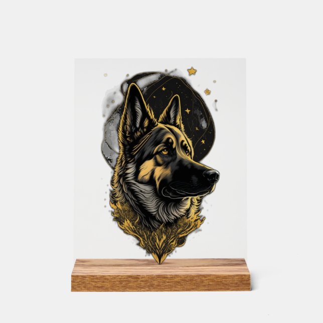 Der Deutsche Schäferhund 007 Acrylschild (Vorderseite)