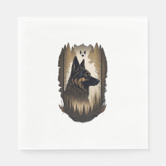 Der Deutsche Schäferhund 008  Serviette (Vorderseite)