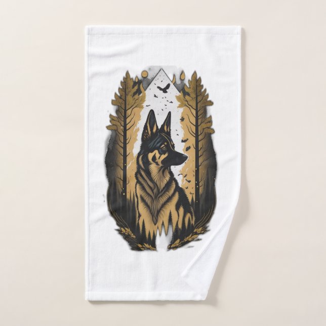 Der Deutsche Schäferhund 009  Handtuch (Handtuch)