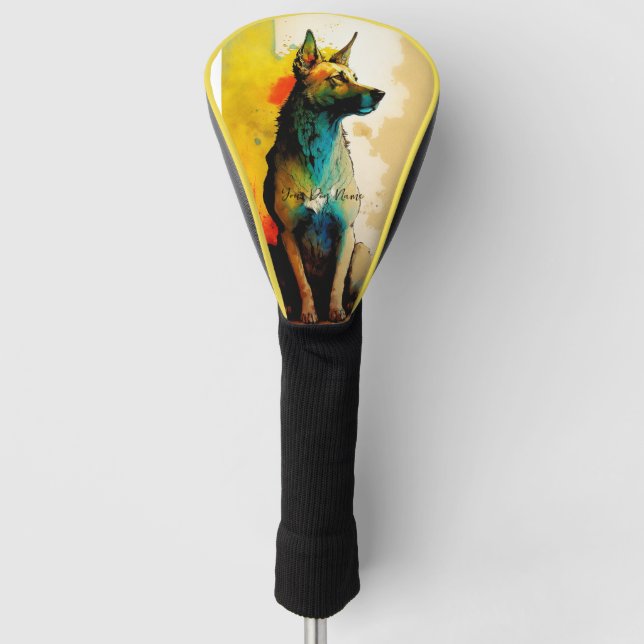 Der deutsche Schäferhund - Zusammensetzung 010 Golf Headcover (Vorderseite)