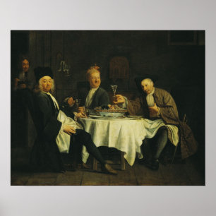 Der Dichter Alexis Piron am Tisch Poster