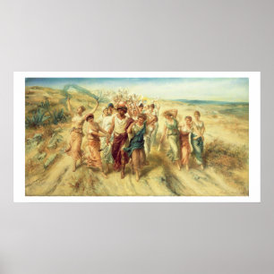 Der Dichter Anacreon (570-485 BC) mit seinen Poster