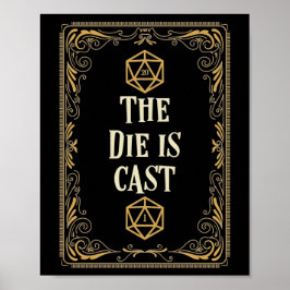 Der Die ist Cast D20 Dice Tabletop RPG Poster