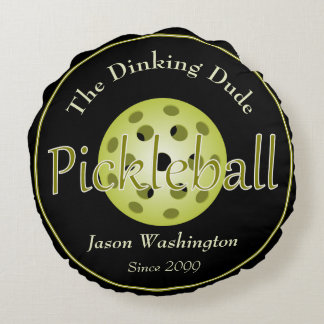 Der Dinking-Typ / Duo-Pickleball-Ball Rundes Kissen