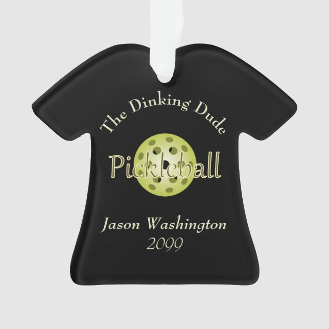 Der Dinking Typ Typ Pickleball Ball Ornament (Vorderseite)