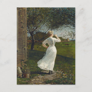 Der Dinner Horn von Winslow Homer Postkarte