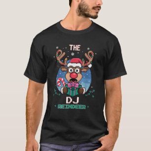 Der DJ-Rentier-Weihnachts-Passende-Familie T-Shirt