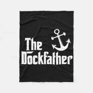 Der Dockfather Lustiges Boot Angler Boot Vater Cap Fleecedecke