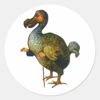 Der Dodo-Vogel aus der Alice im Wunderland Runder Aufkleber