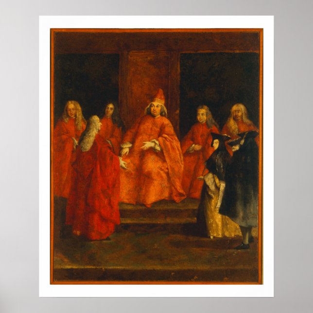 Der Doge Grimani auf seinem Thron Poster (Vorne)