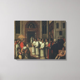 Der Doge Ziani trifft Papst Alexander III Leinwanddruck