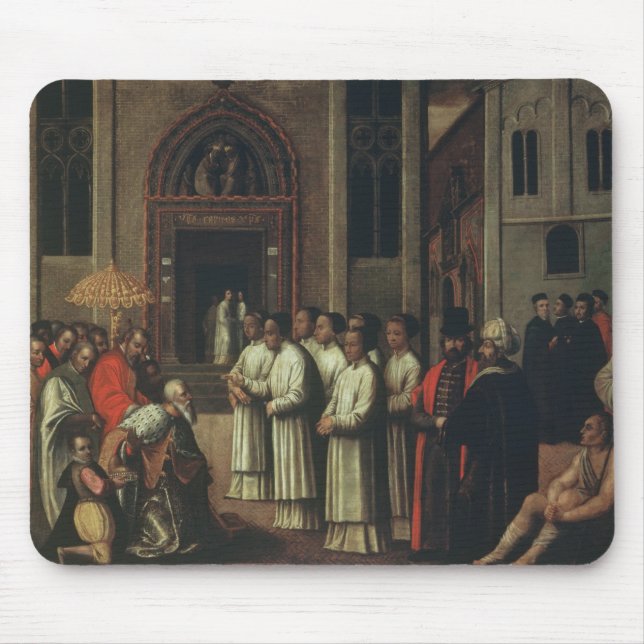 Der Doge Ziani trifft Papst Alexander III Mousepad (Vorne)