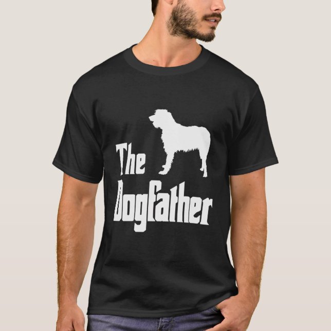 Der Dogvater Funny Dog Gabe Funny Irish Wolfhound T-Shirt (Vorderseite)