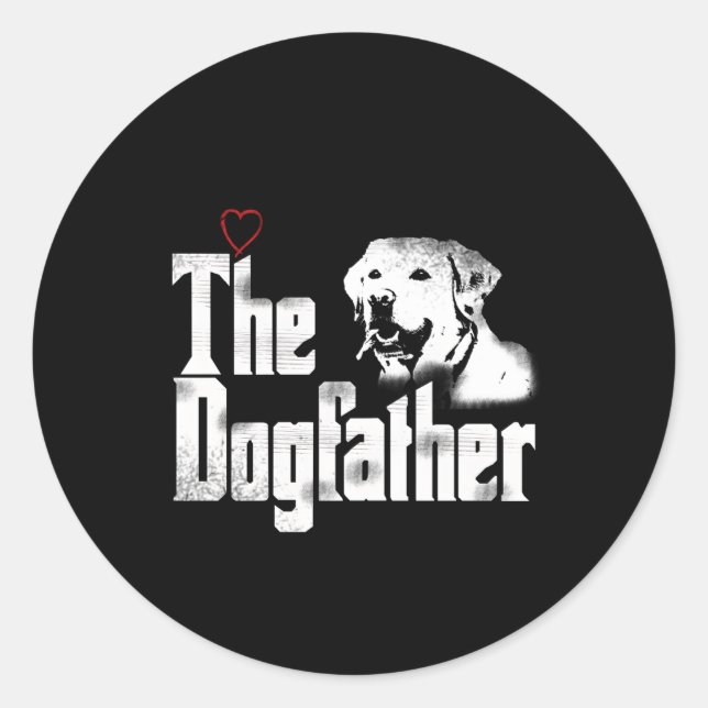 Der Dogvater Labrador-Vater Runder Aufkleber (Vorderseite)