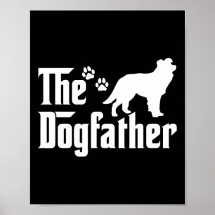 Der Dogvater T-Shirt Vathers Day Gift Dog Lover Bo Poster