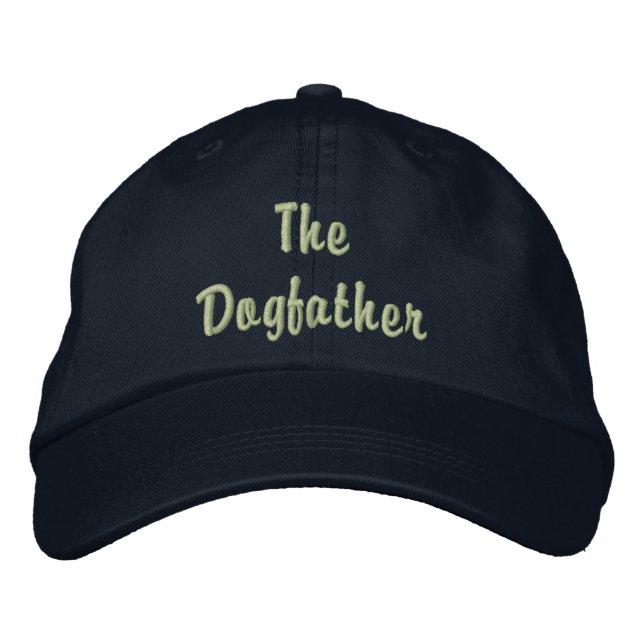 Der Dogvaterhut bestickt Bestickte Baseballkappe (Vorderseite)