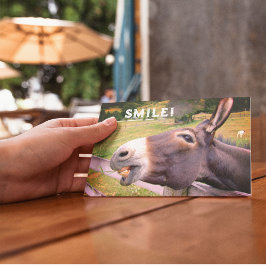Der Donkey in einer Weide, individuell anpassbar Postkarte