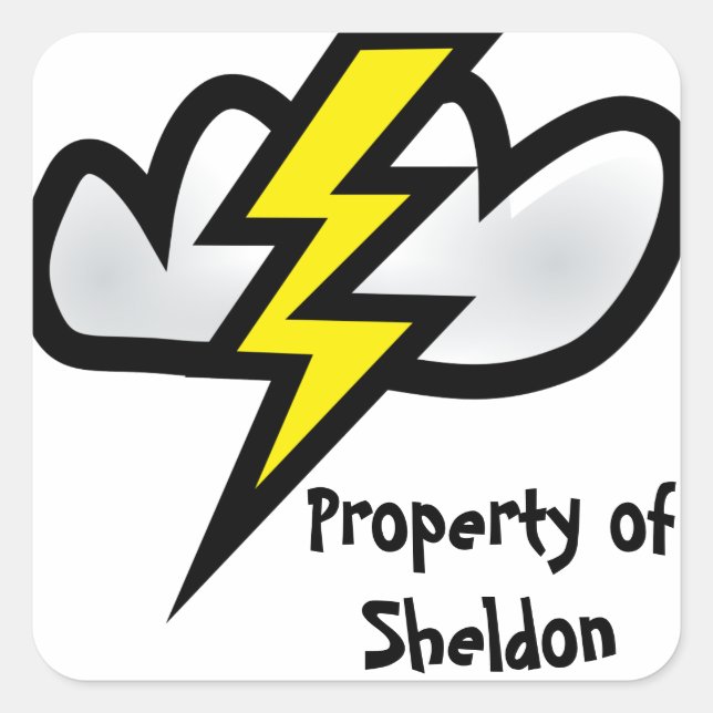 Der Donner des Thors Quadratischer Aufkleber (Vorderseite)