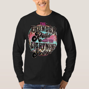 Der Donner und der Blitz Western rollt und stumm T-Shirt