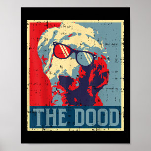 Der Dood Obama hofft, der lustige Hund Goldendoodl Poster