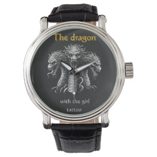 Der Drache mit der Girl Tattoo - Funny Dark Armbanduhr