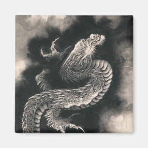 Der Drache von Katsushika Hokusai Magnet