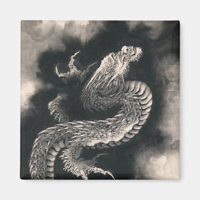 Der Drache von Katsushika Hokusai Magnet (Vorne)