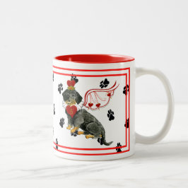 Der Drahthaar-Dackel-"Königin Herzen" Tasse