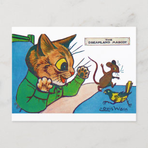 Der Dreamland-Maskottchen, Louis Wain Postkarte