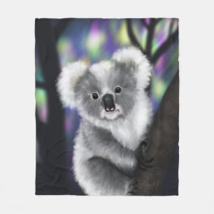 Der Dreamy Koala in einem verzauberten Wald Fleecedecke