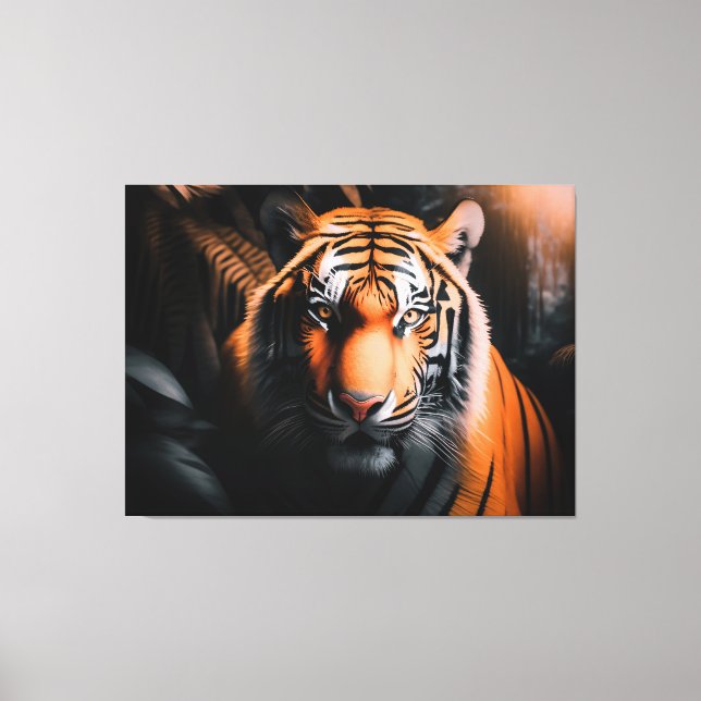 Der Dschungel König - Tiger Leinwanddruck (Vorderseite)