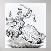 Der Duc de Bourbon bewaffnet für das Turnier