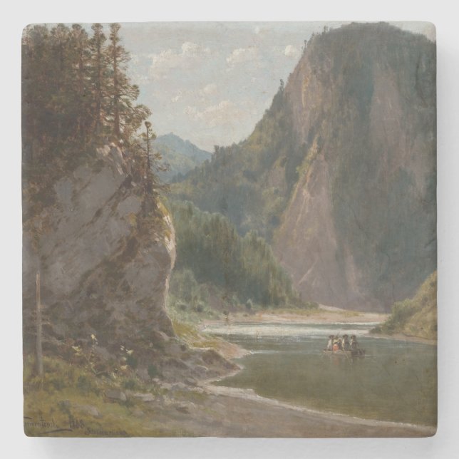 Der Dunajec im Pieniny-Gebirge Steinuntersetzer (Vorderseite)