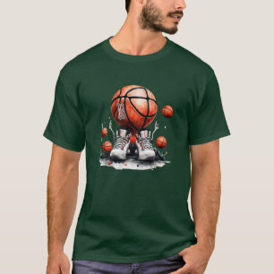 Der dunkelgrüne T - Shirt des Menschen.