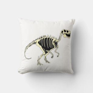 Der dunkle Cartoon Dinosaur Skeleton Kissen