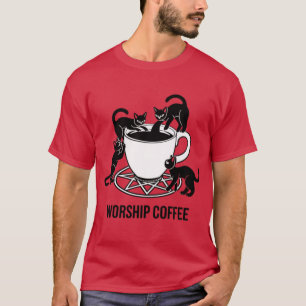 Der dunkle Lord Katzen anbeten Kaffee, Anbetung Ka T-Shirt